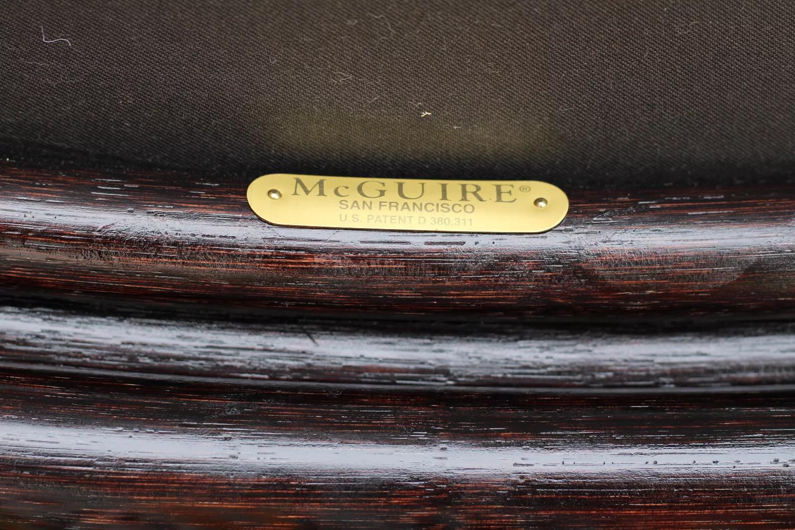 Ensemble de six chaises de salle à manger Orlando Diaz-Azcuy pour McGuire Prescott en vente 5