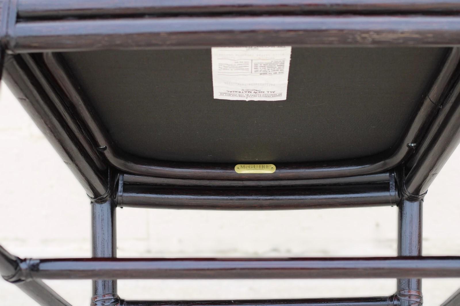 Ensemble de six chaises de salle à manger Orlando Diaz-Azcuy pour McGuire Prescott en vente 8