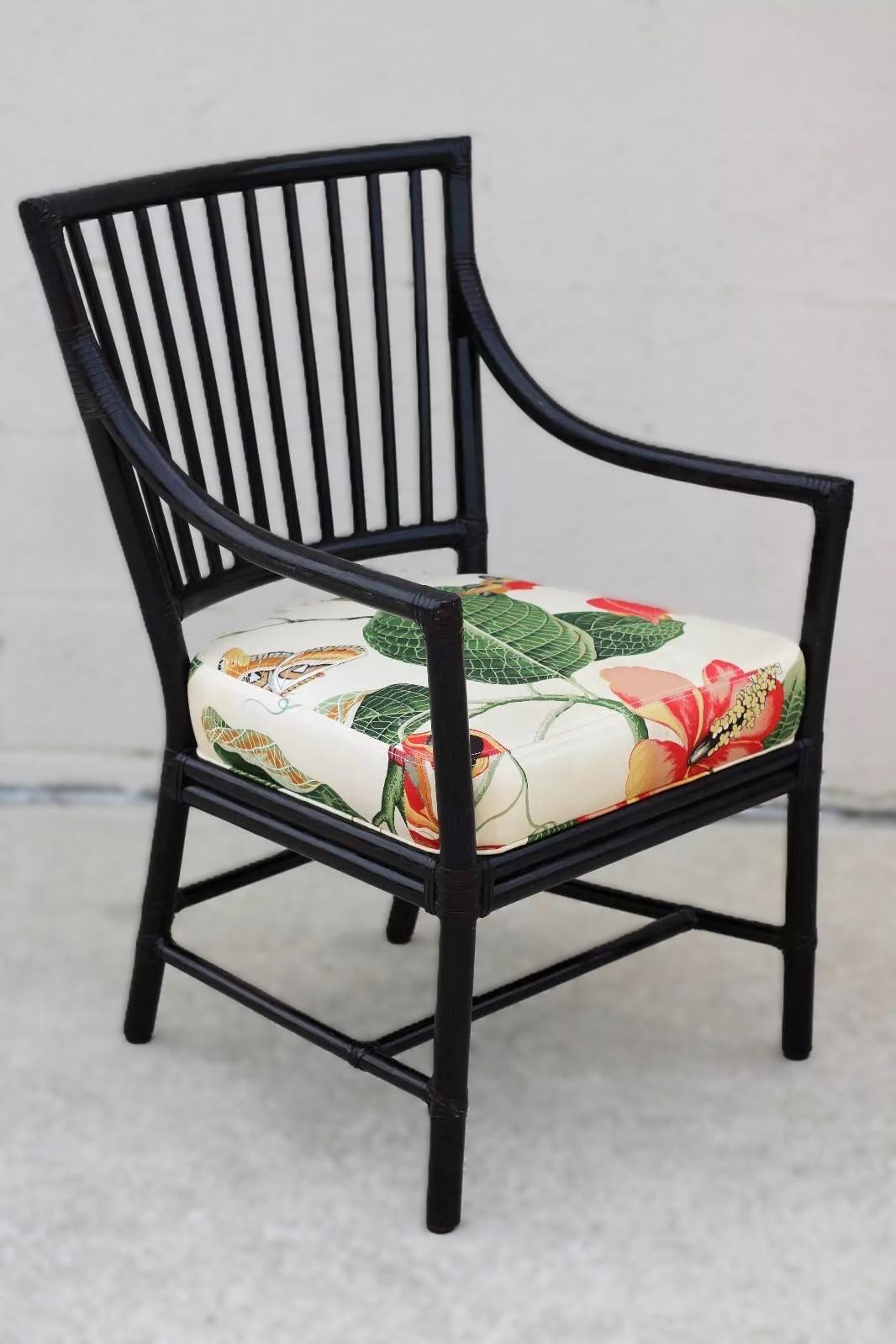 Américain Ensemble de six chaises de salle à manger Orlando Diaz-Azcuy pour McGuire Prescott en vente