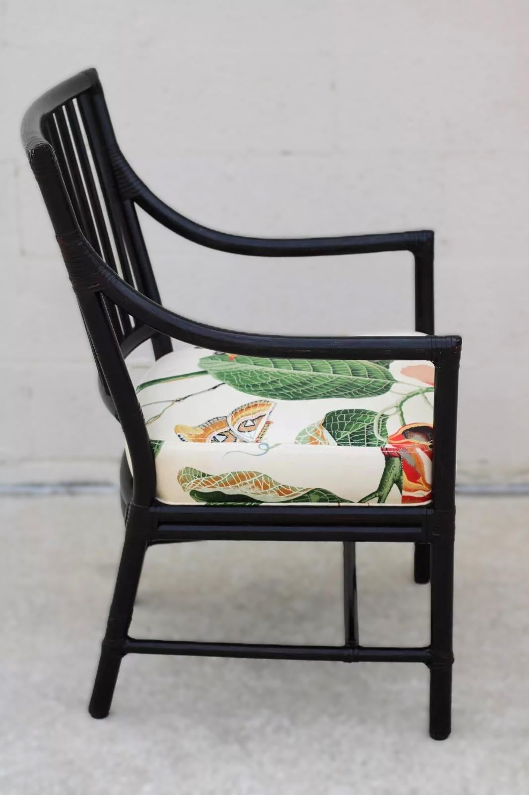 Fait main Ensemble de six chaises de salle à manger Orlando Diaz-Azcuy pour McGuire Prescott en vente