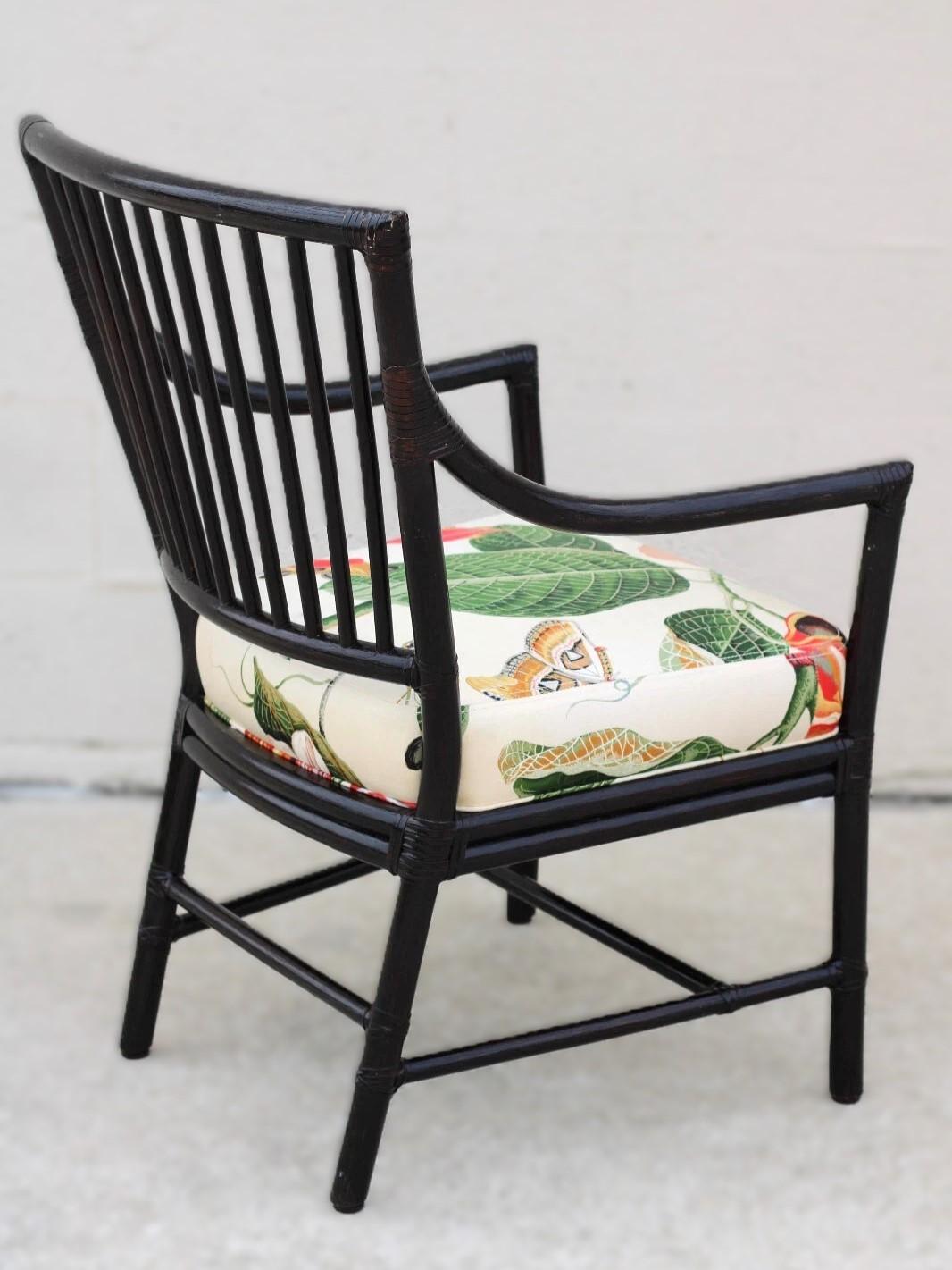 Ensemble de six chaises de salle à manger Orlando Diaz-Azcuy pour McGuire Prescott Bon état - En vente à Vero Beach, FL