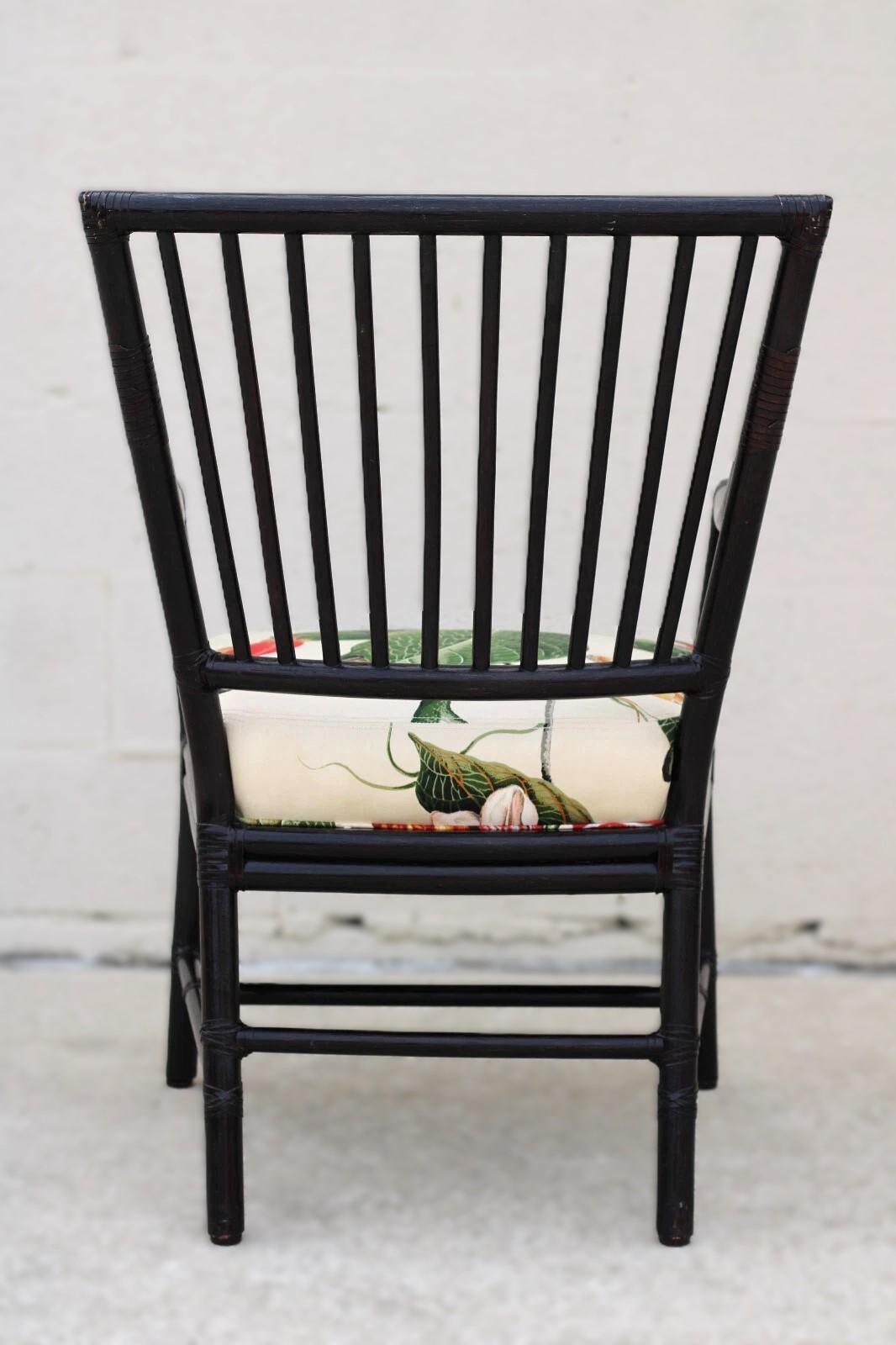 20ième siècle Ensemble de six chaises de salle à manger Orlando Diaz-Azcuy pour McGuire Prescott en vente