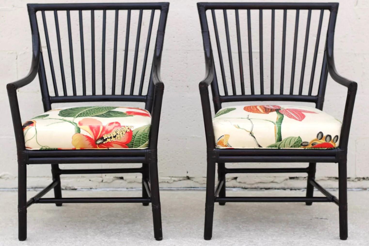 Ensemble de six chaises de salle à manger Orlando Diaz-Azcuy pour McGuire Prescott en vente 1