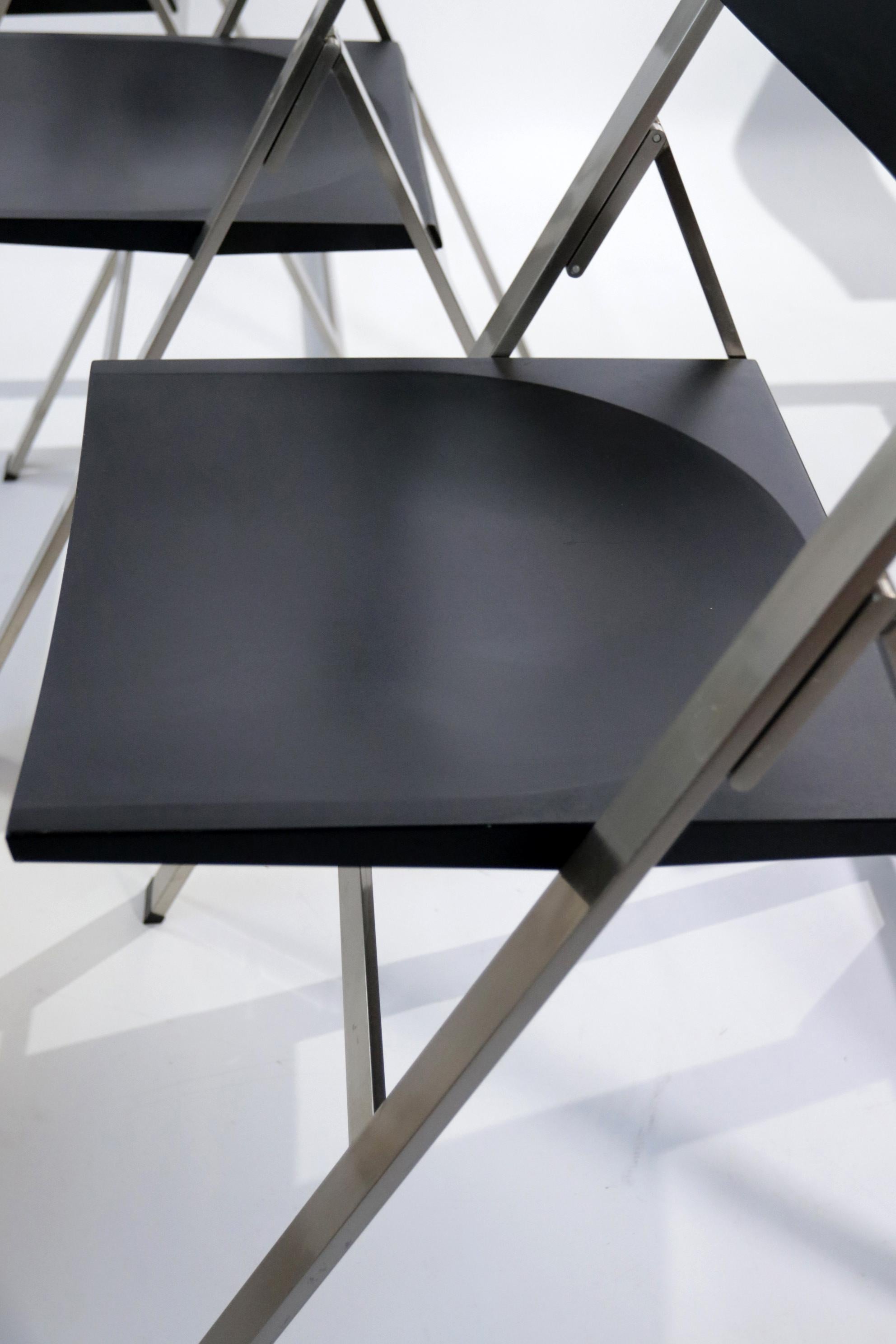 Ensemble de six chaises pliantes P08 de Justus Kolberg pour Tecno, Italie en vente 6