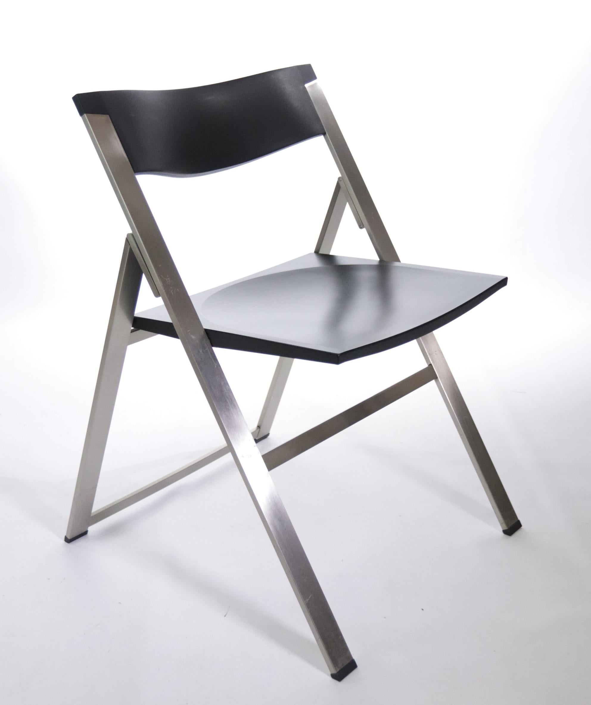 Set of Six P08 Folding Chairs by Justus Kolberg for Tecno, Italy For Sale 7