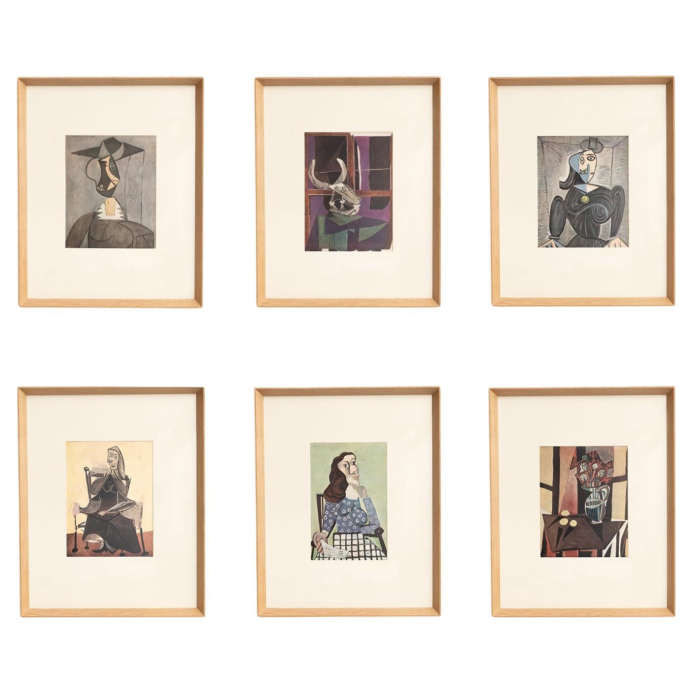 Ensemble de six œuvres d'art encadrées de Pablo Picasso, Éditions du Chene, 1943 en vente