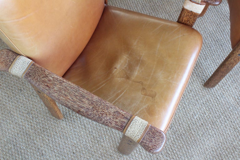 Set of Six Palm Wood Armchairs by Pacific Green, Australia, 1990s at