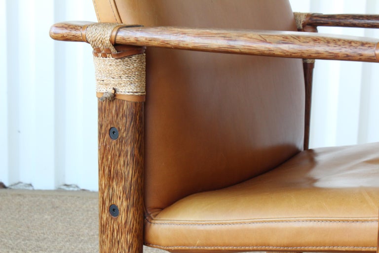 Set of Six Palm Wood Armchairs by Pacific Green, Australia, 1990s at