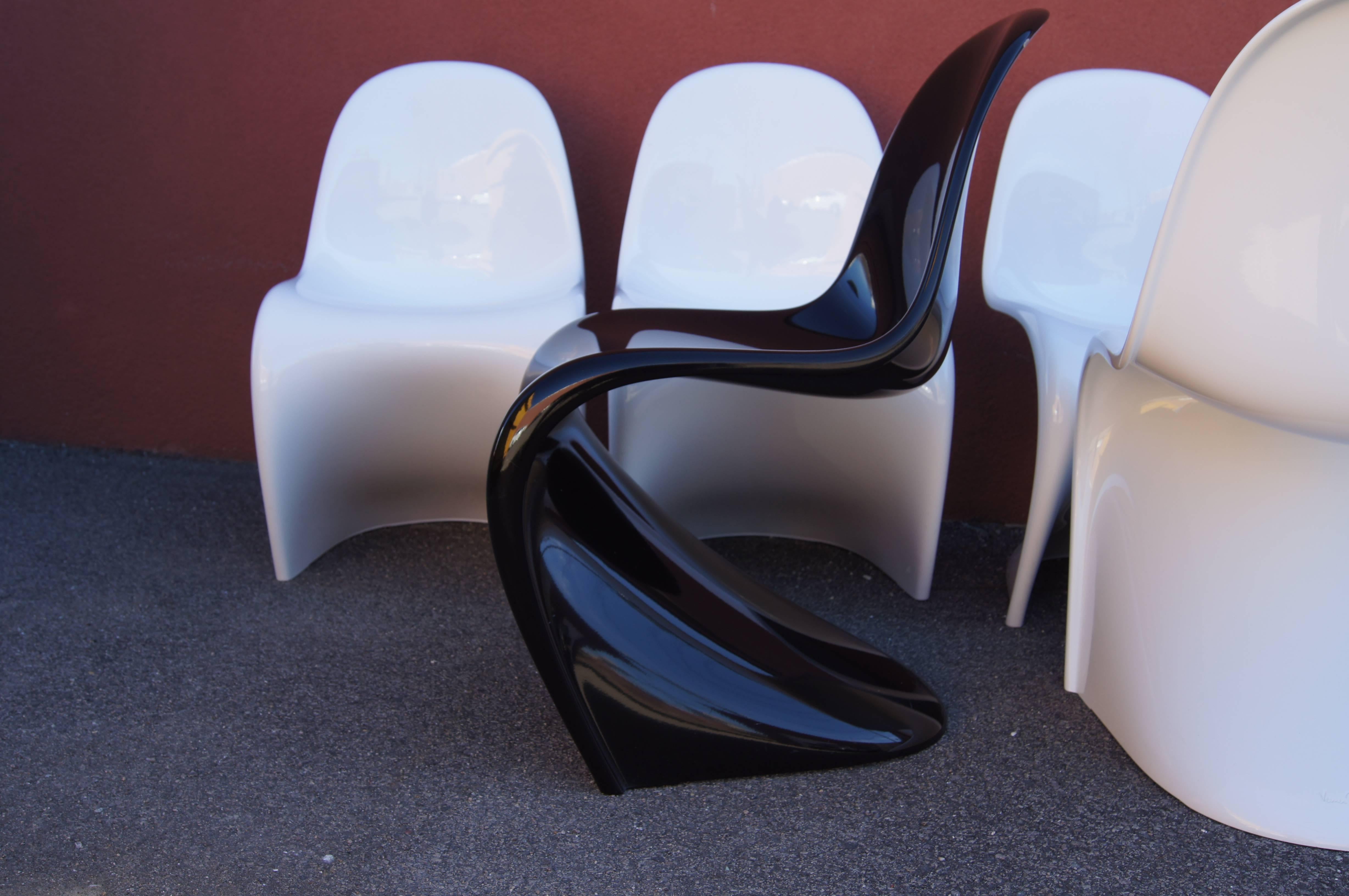 Lacquered Set of Six Panton Chairs by Verner Panton for Vitra