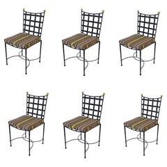 Set of Six Patio Dining Chairs by Mario Papperzini