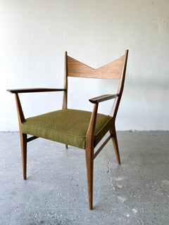 Set of Six Paul McCobb for Directional Sculpted Mahogany Bowtie Dining Chairs