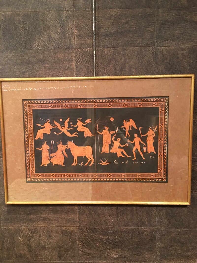 Set of Six Neoclassical Period Pompeian Colored Etchings In Good Condition In Roma, IT