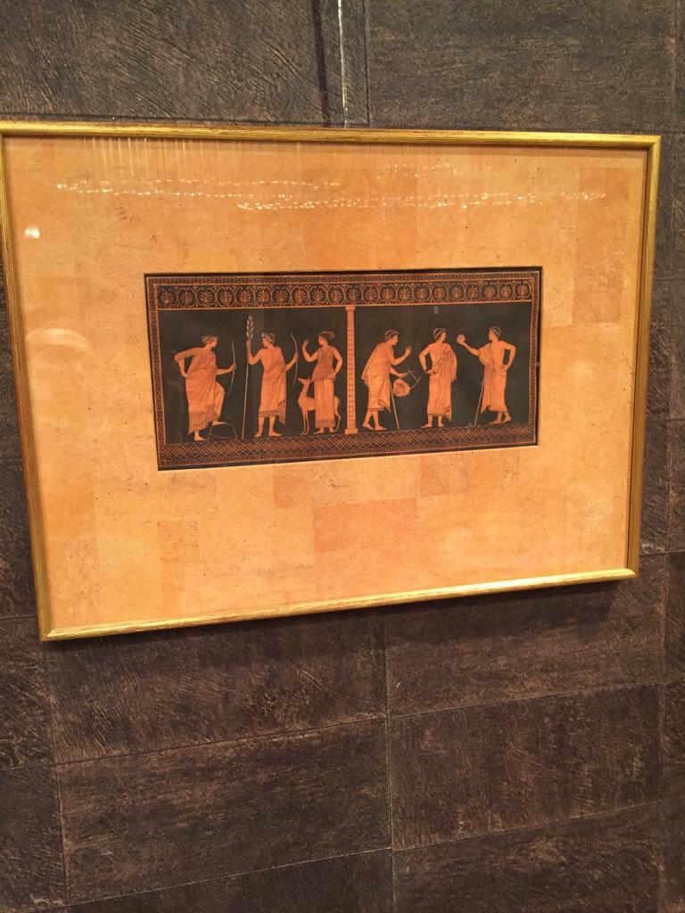 Mid-19th Century Set of Six Neoclassical Period Pompeian Colored Etchings