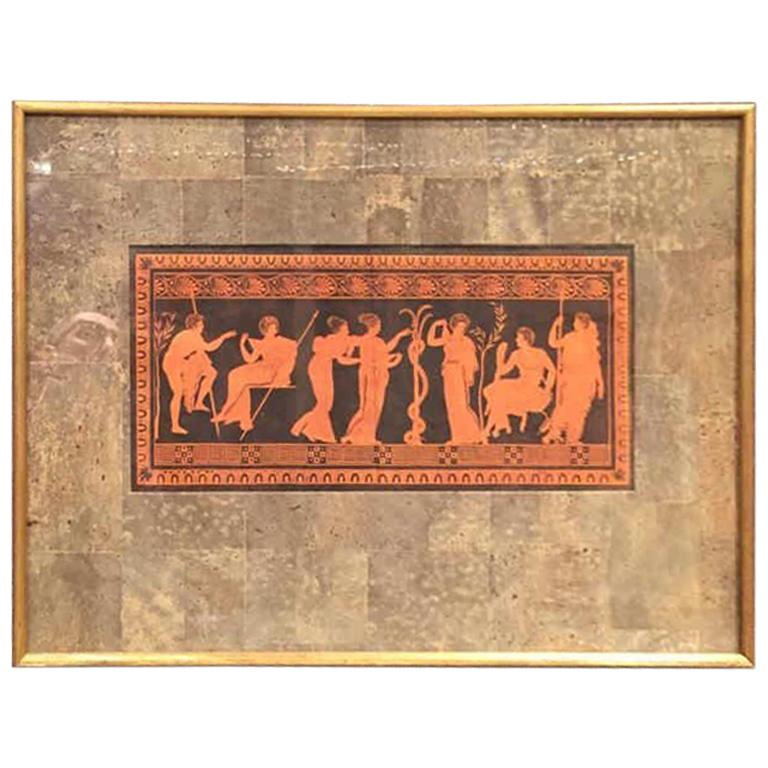 Set of six Italian neoclassical etchings nicely framed in an attractive gild wood depicting Pompeian scenes. 
In the taste of HUGUES, Pierre-François, called D’Hancarville (1719-1805)

Height: two etchings measure 50 cm 
four etchings measure 56 cm
