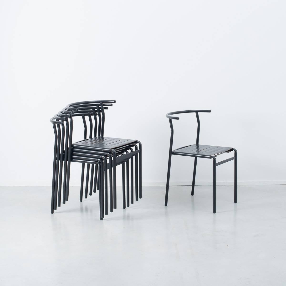 Italian Set of Six Philippe Starck Café Chairs