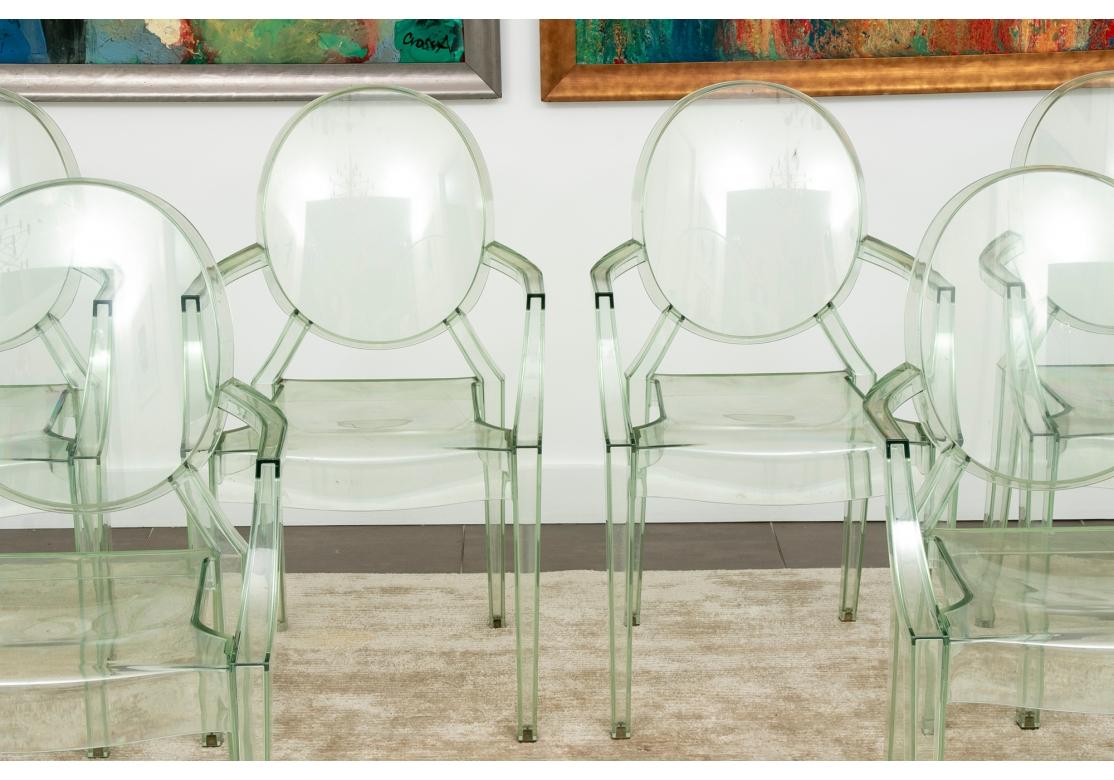 Set of Six Philippe Starck Ghost Armchairs for Kartell For Sale 1