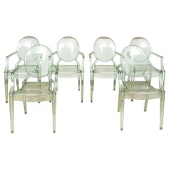 Set of Six Philippe Starck Ghost Armchairs for Kartell