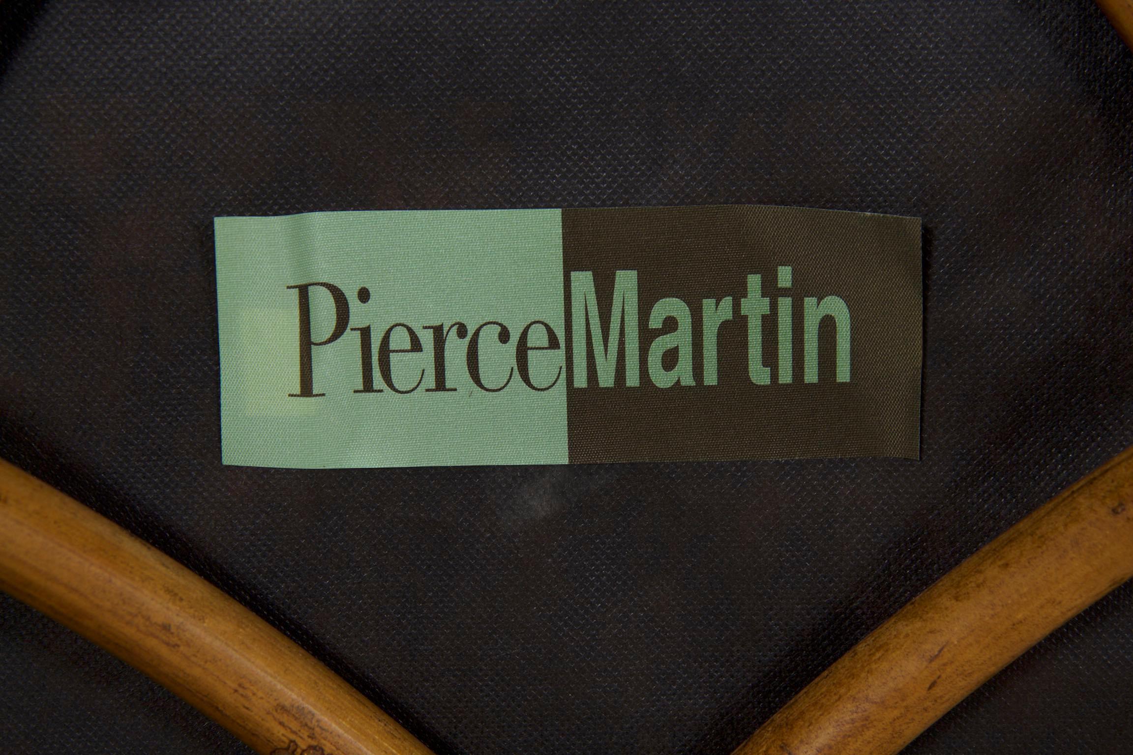 Satz von sechs mit Leder bezogenen Rattan-Esszimmerstühlen von Pierce Martin, 21. Jahrhundert 16