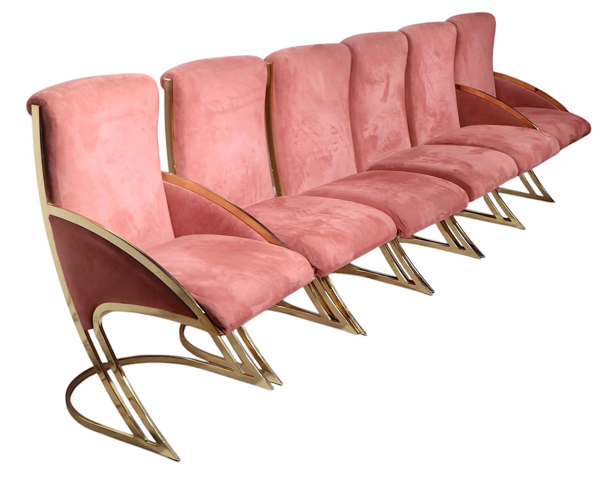 Hollywood Regency Set di sei sedie da pranzo Pierre Cardin & Z  da Contemporary Shells Inc. c. 1970 in vendita