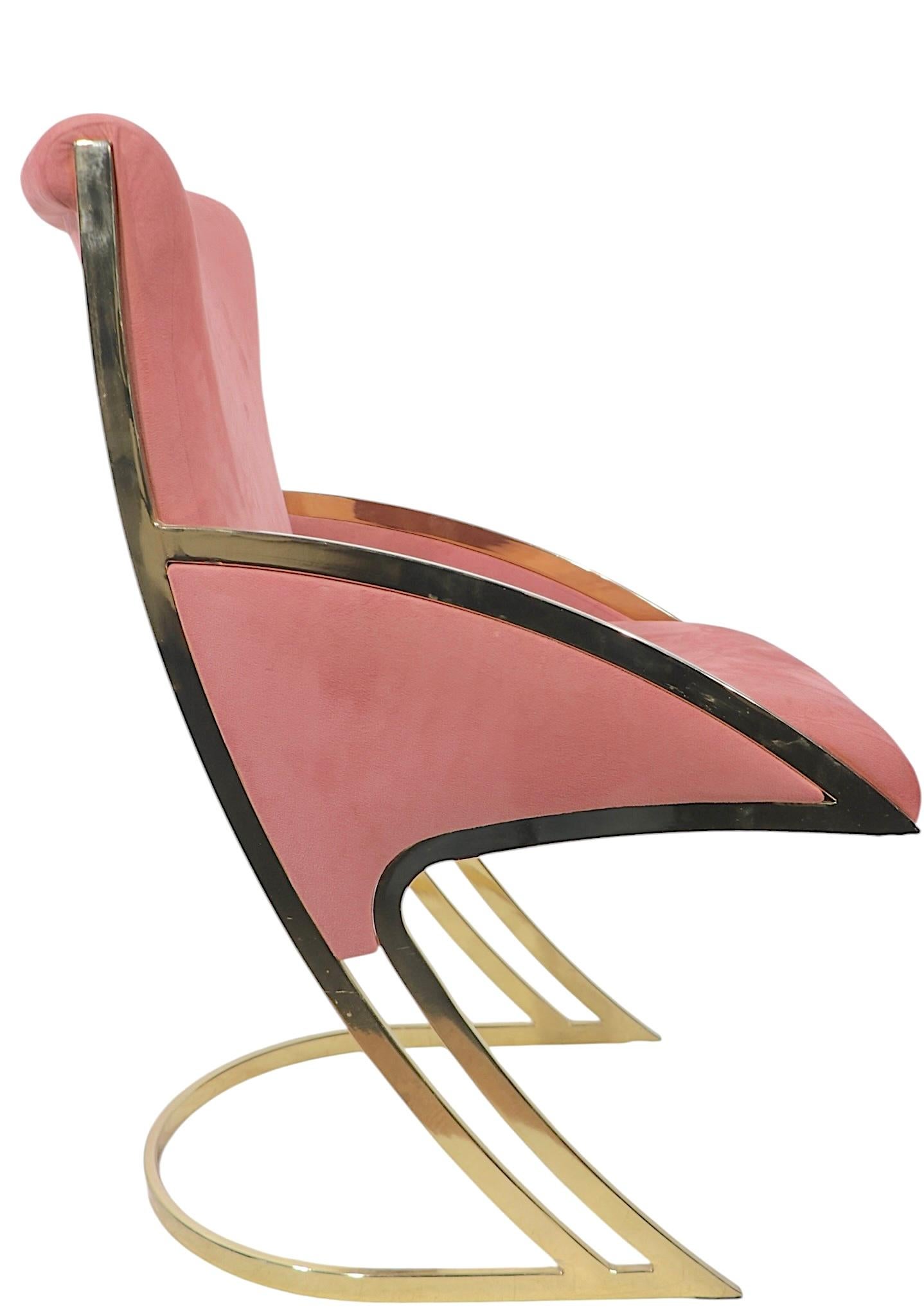 Metallo Set di sei sedie da pranzo Pierre Cardin & Z  da Contemporary Shells Inc. c. 1970 in vendita