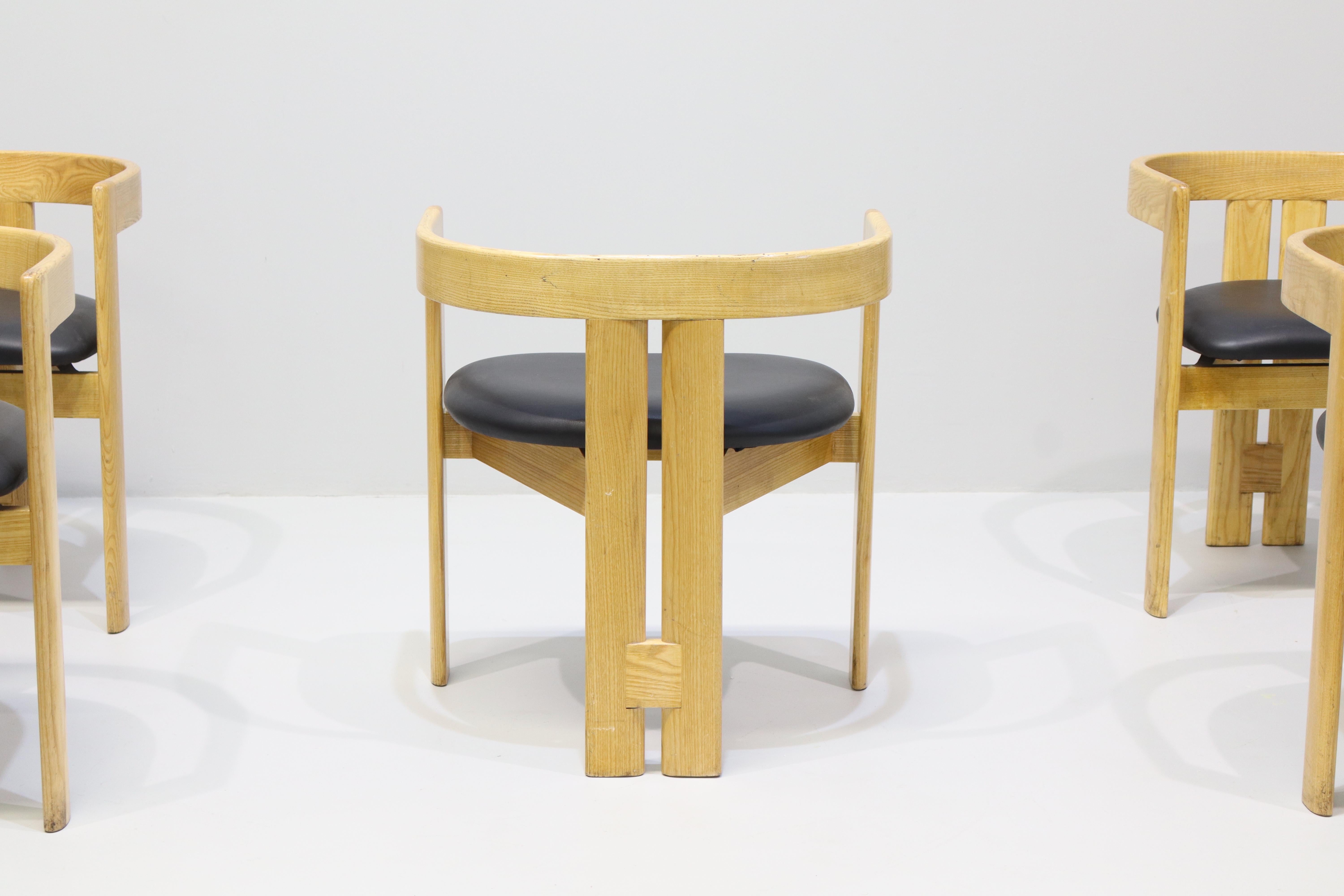 Set of Six Pigreco Chairs by Afra & Tobia Scarpa for Gavina, Italy, 1960s For Sale 4