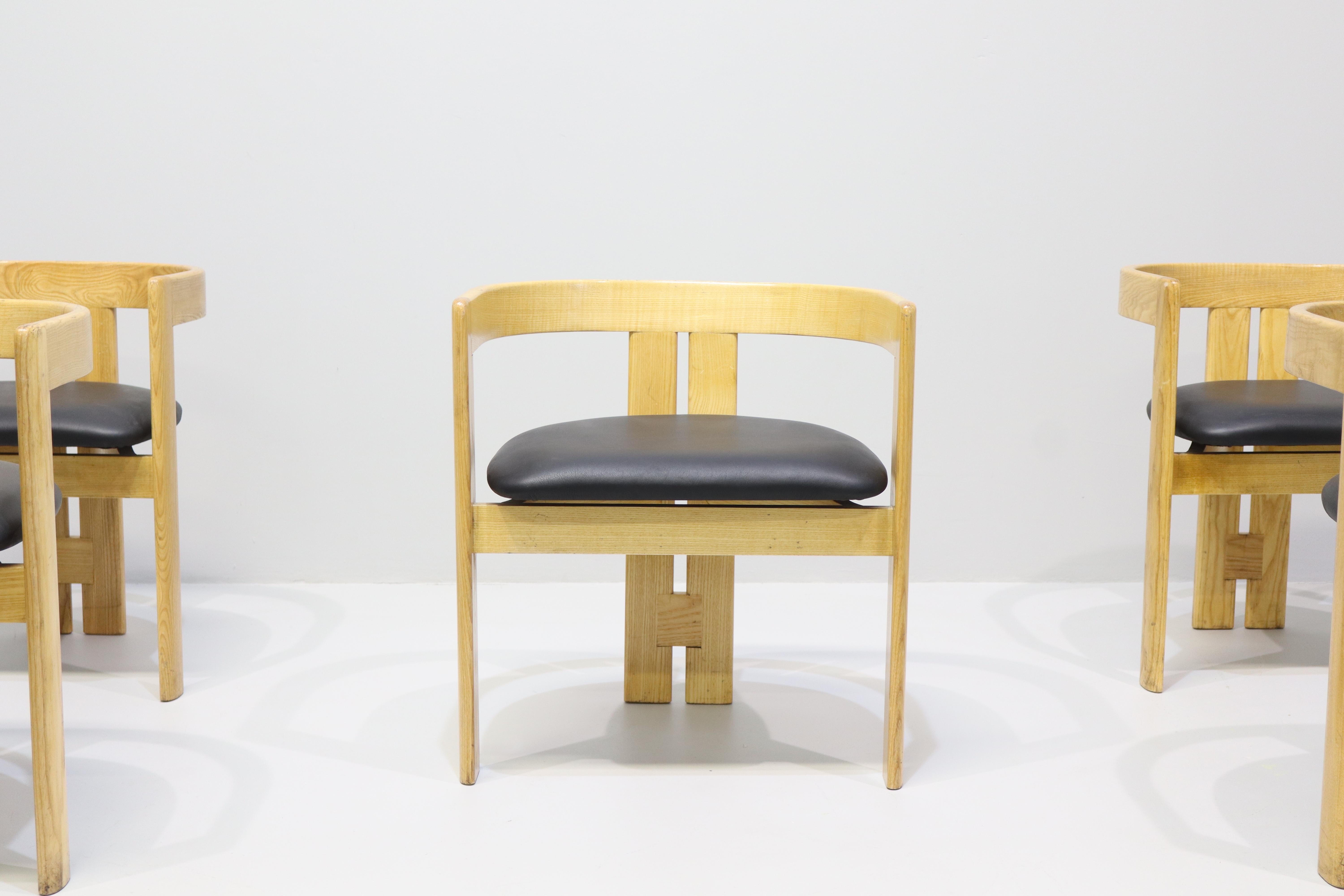 Set of Six Pigreco Chairs by Afra & Tobia Scarpa for Gavina, Italy, 1960s In Excellent Condition For Sale In Rovereta, Repubblica di San Marino