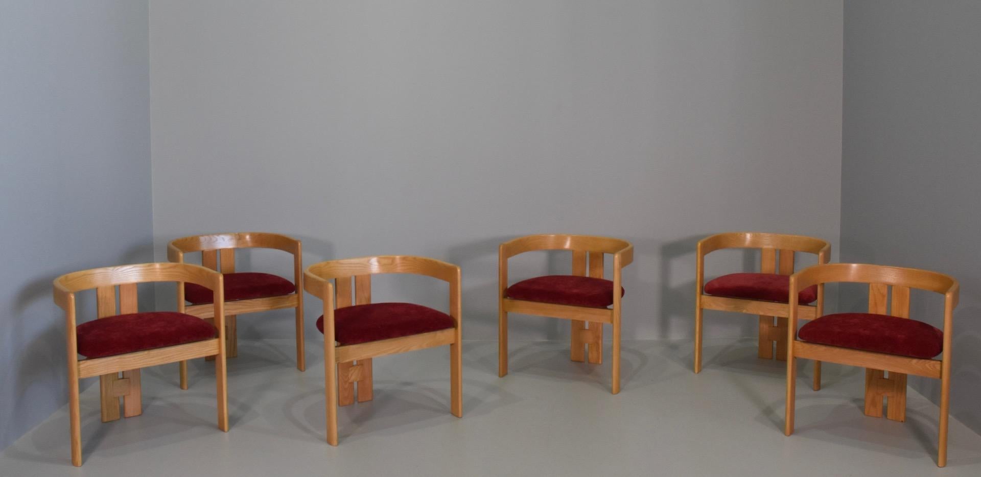 20th Century Set of Six Pigreco Chairs by Afra & Tobia Scarpa for Gavina, Italy, 1960s For Sale