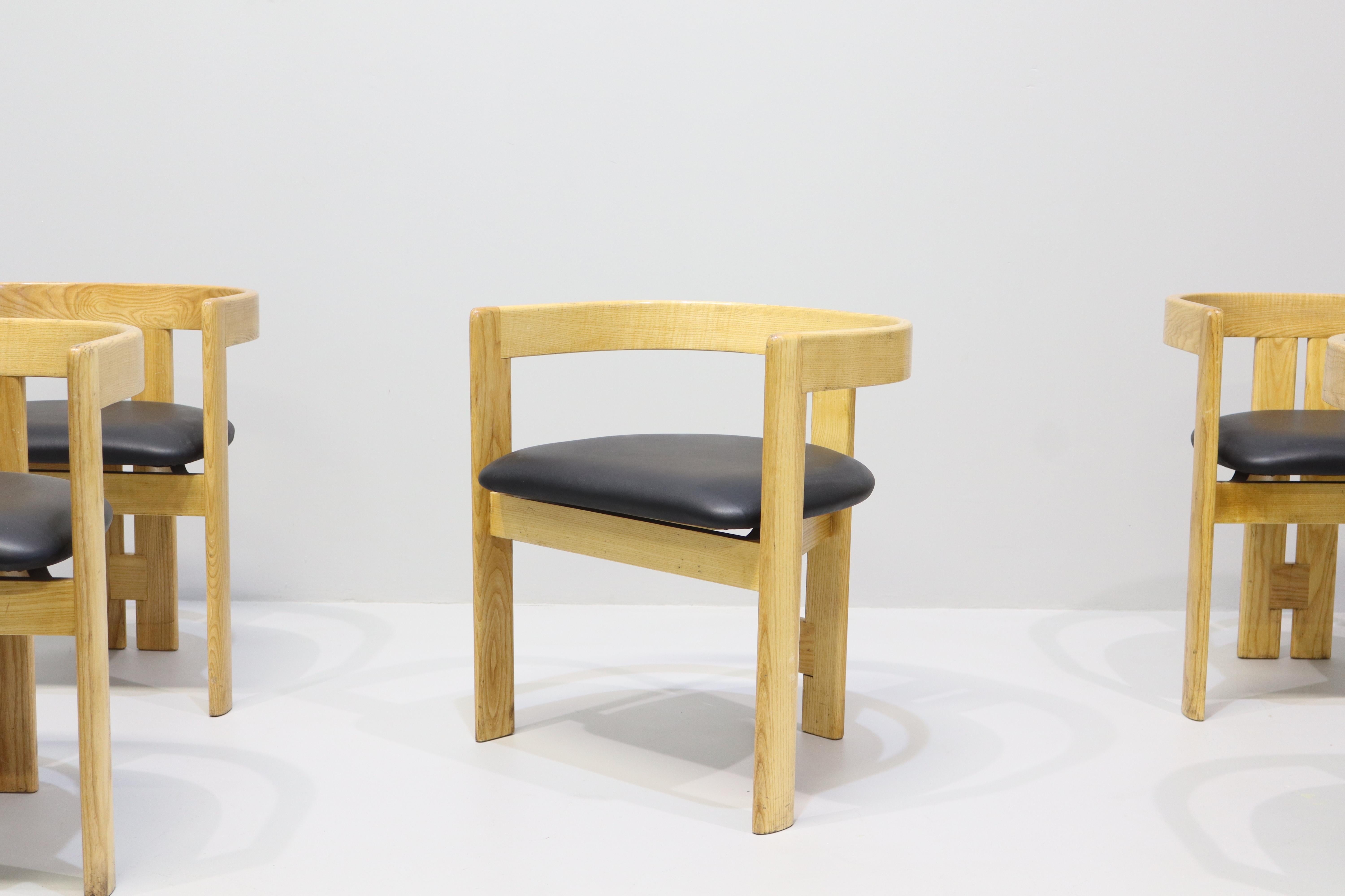 20th Century Set of Six Pigreco Chairs by Afra & Tobia Scarpa for Gavina, Italy, 1960s For Sale