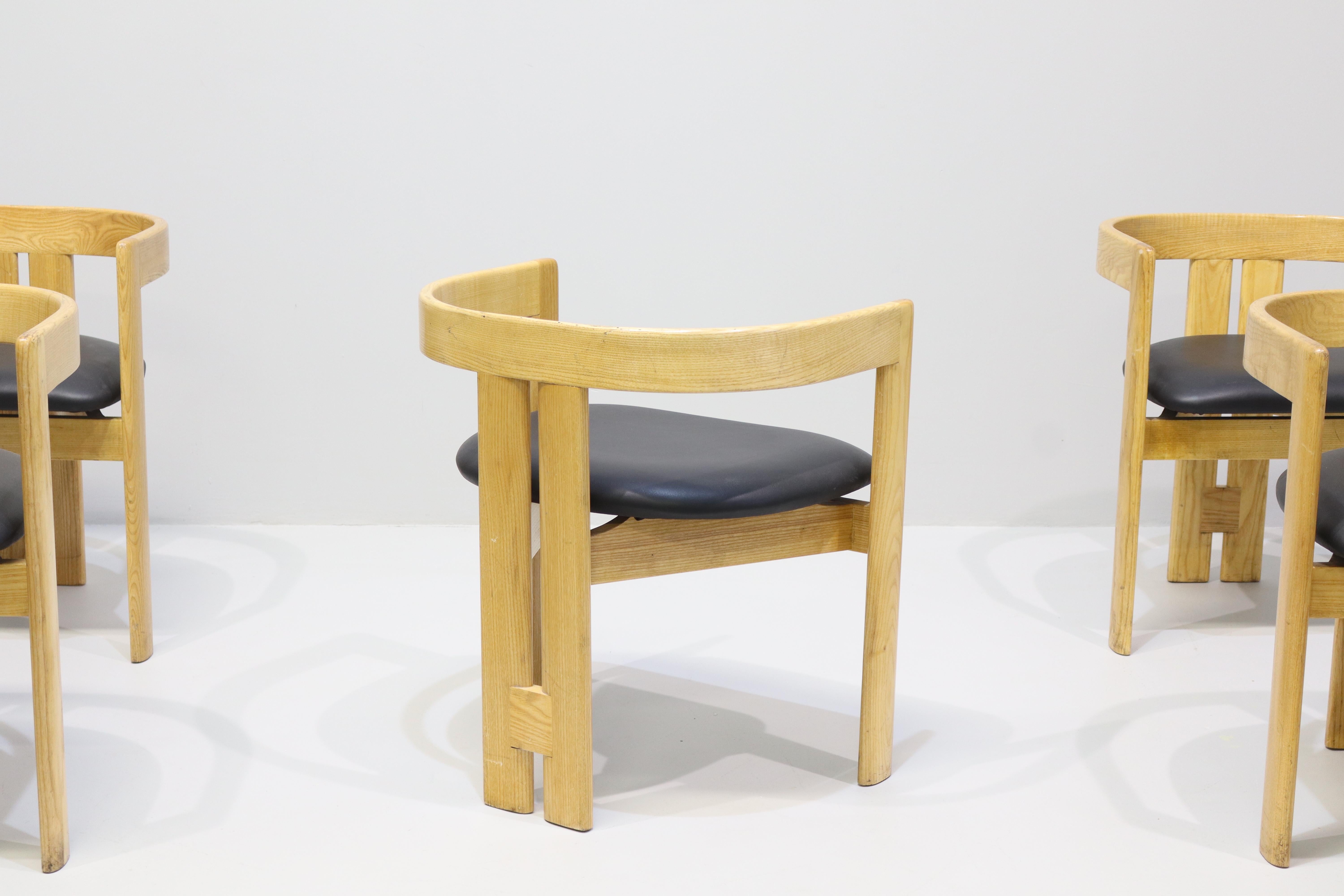 Set of Six Pigreco Chairs by Afra & Tobia Scarpa for Gavina, Italy, 1960s For Sale 1