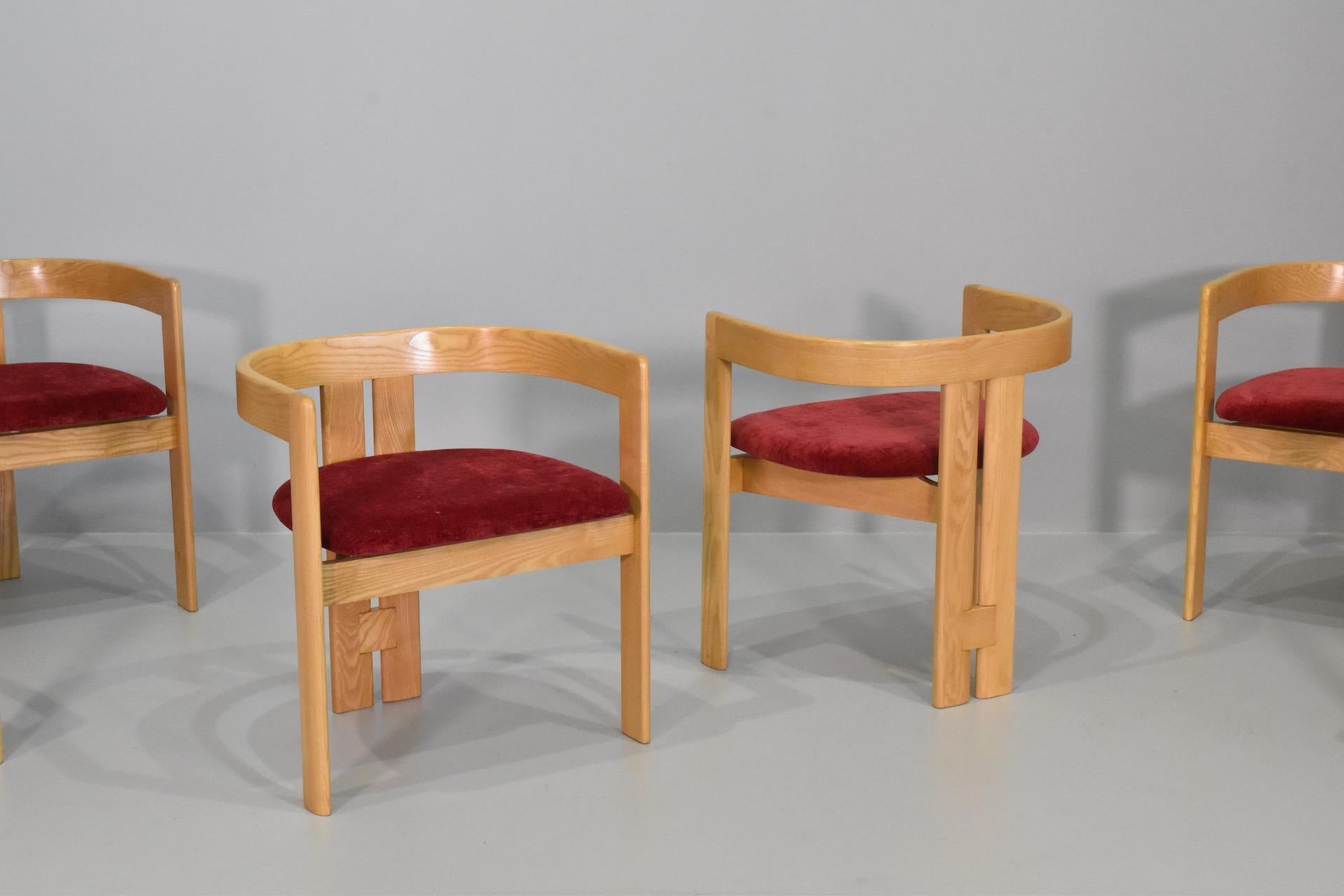 Ensemble de six chaises Pigreco par Afra & Tobia Scarpa pour Gavina, Italie, années 1960 en vente 1