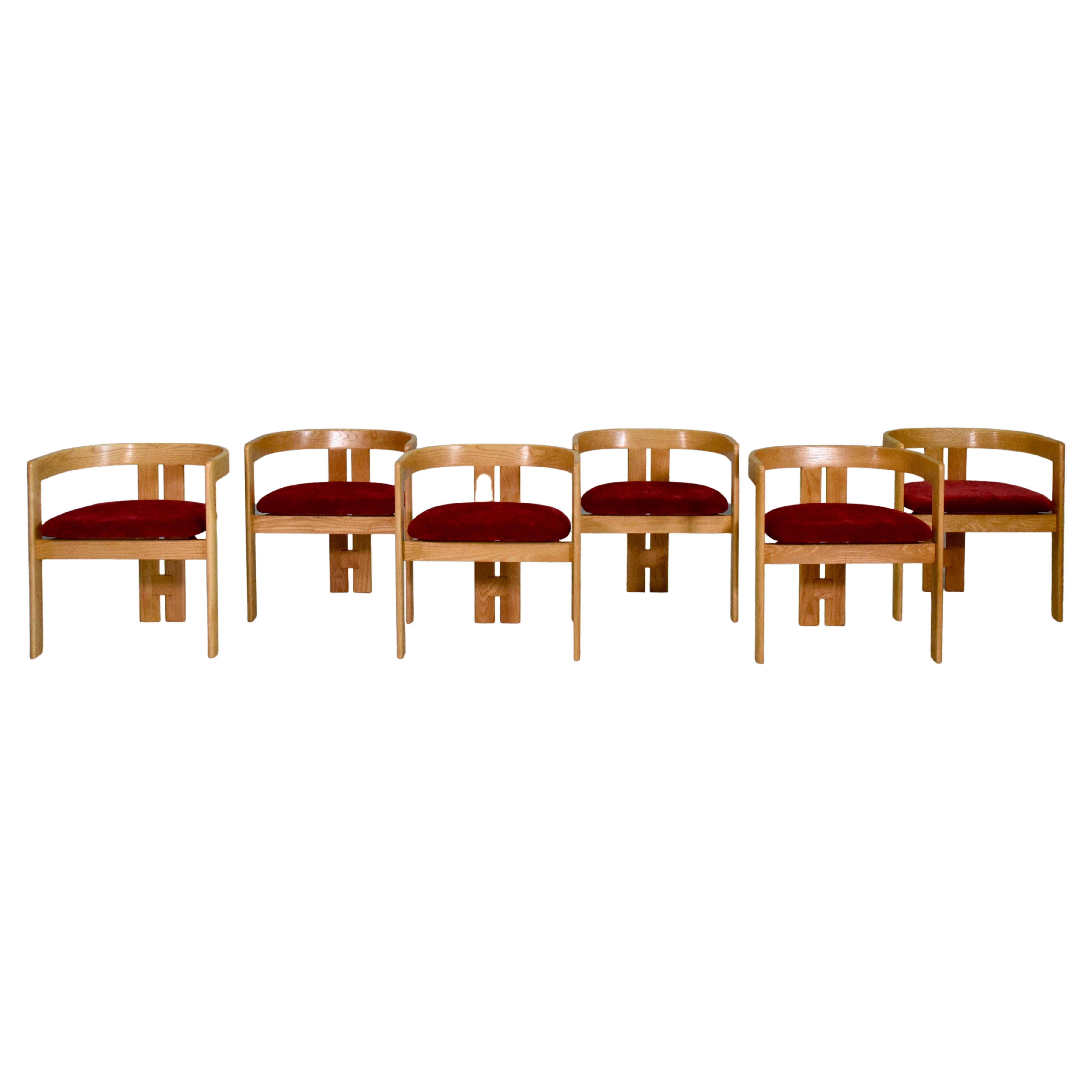 Ensemble de six chaises Pigreco par Afra & Tobia Scarpa pour Gavina, Italie, années 1960 en vente