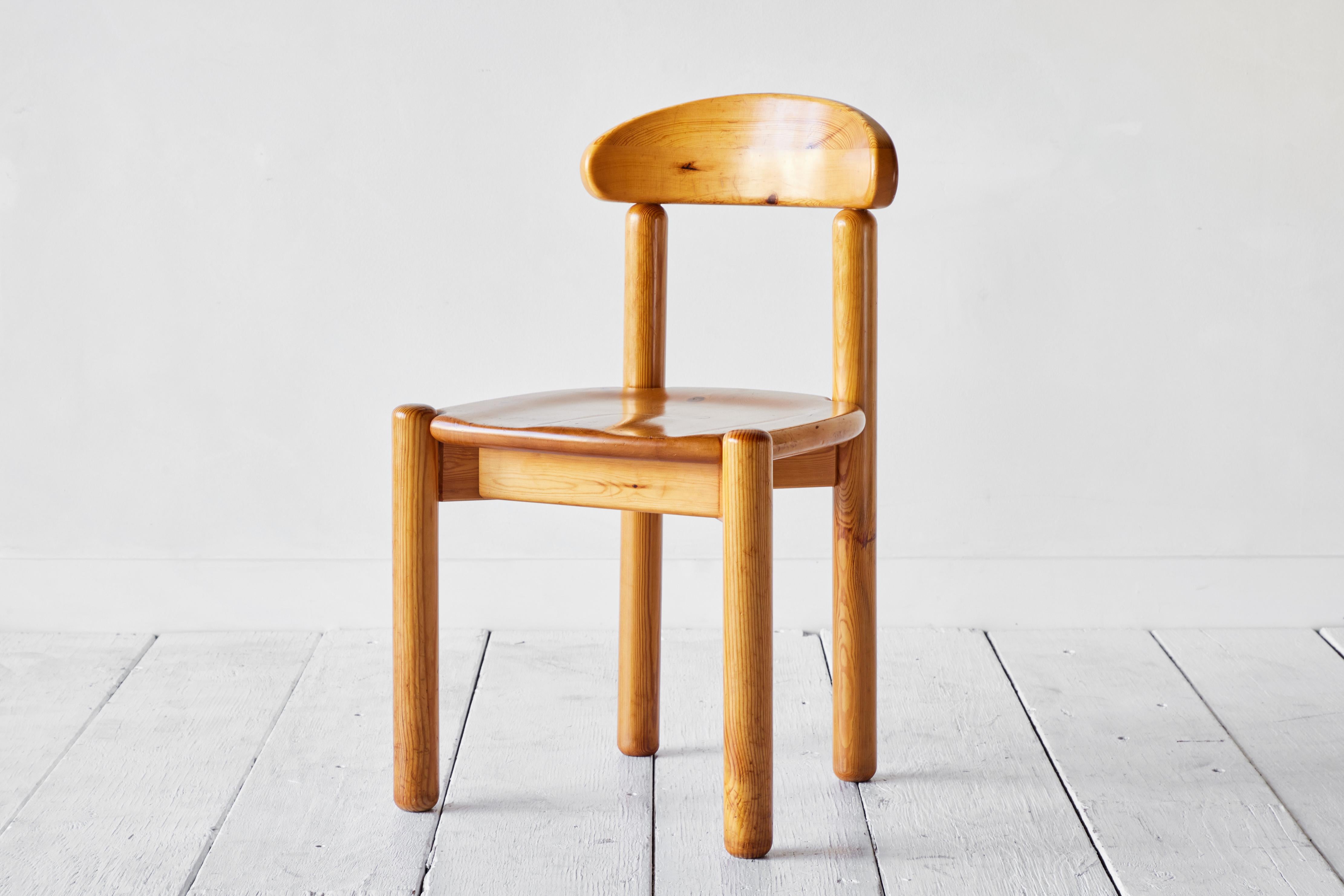 Danish Set of Six Pine Daumiller Chairs