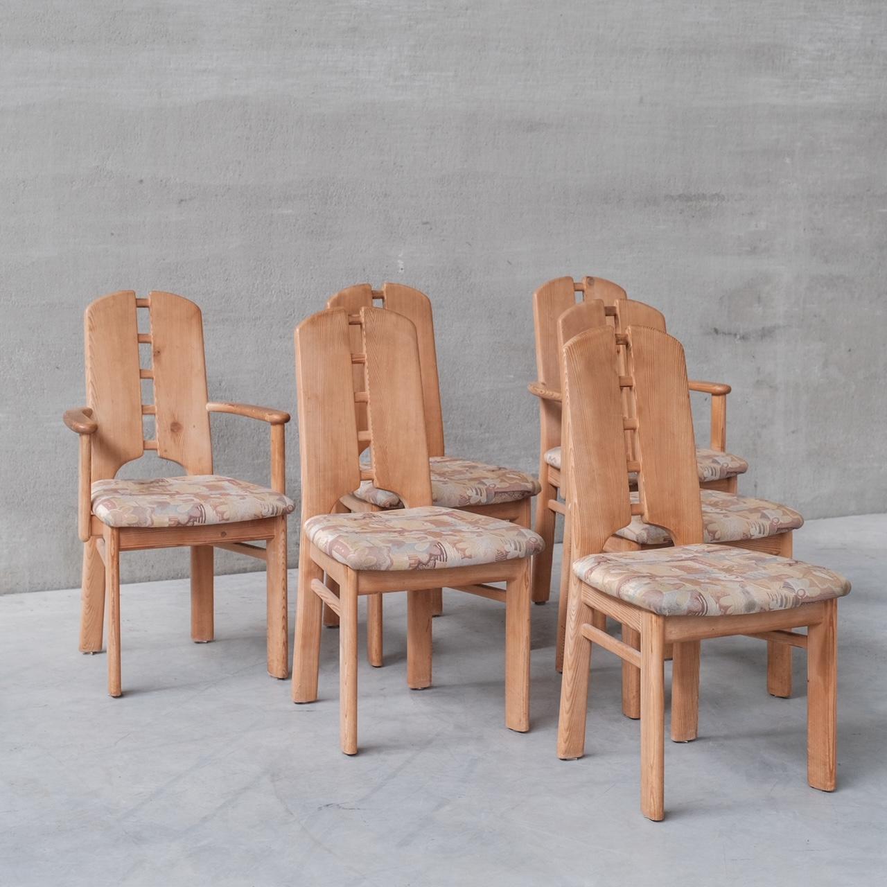 Set of Six Pine Mid-Century Danish Dining Chairs 7