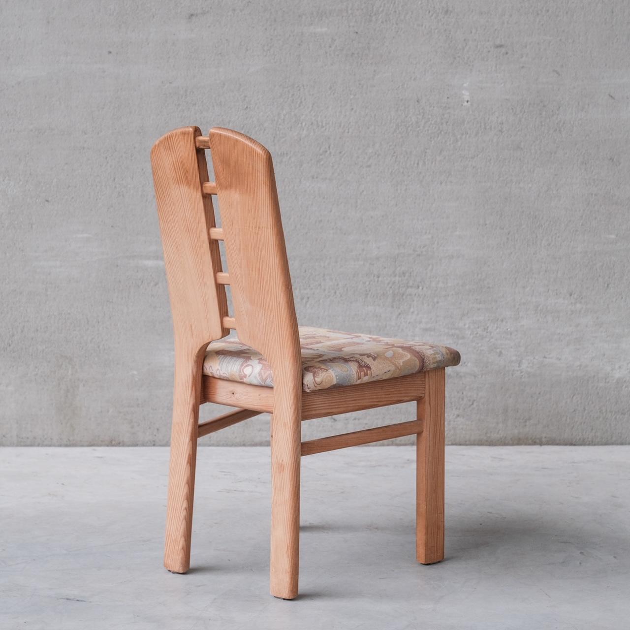 Set of Six Pine Mid-Century Danish Dining Chairs 1