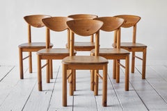 Set of Six Pine Rainer Daumiller Chairs