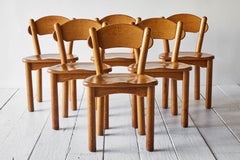 Set of Six Pine Rainer Daumiller Chairs