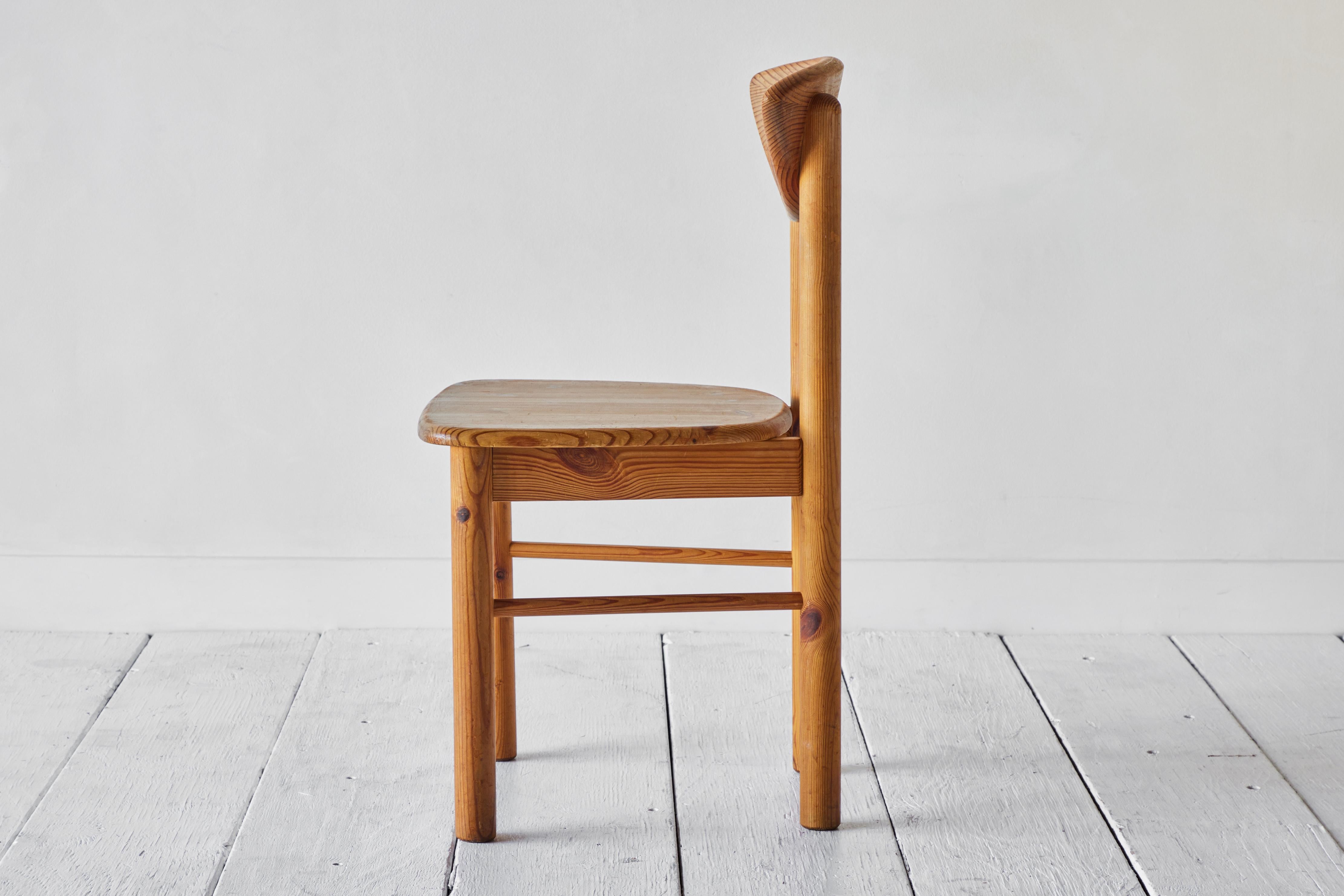 Late 20th Century Set of Six Pine Rainer Daumiller Chairs