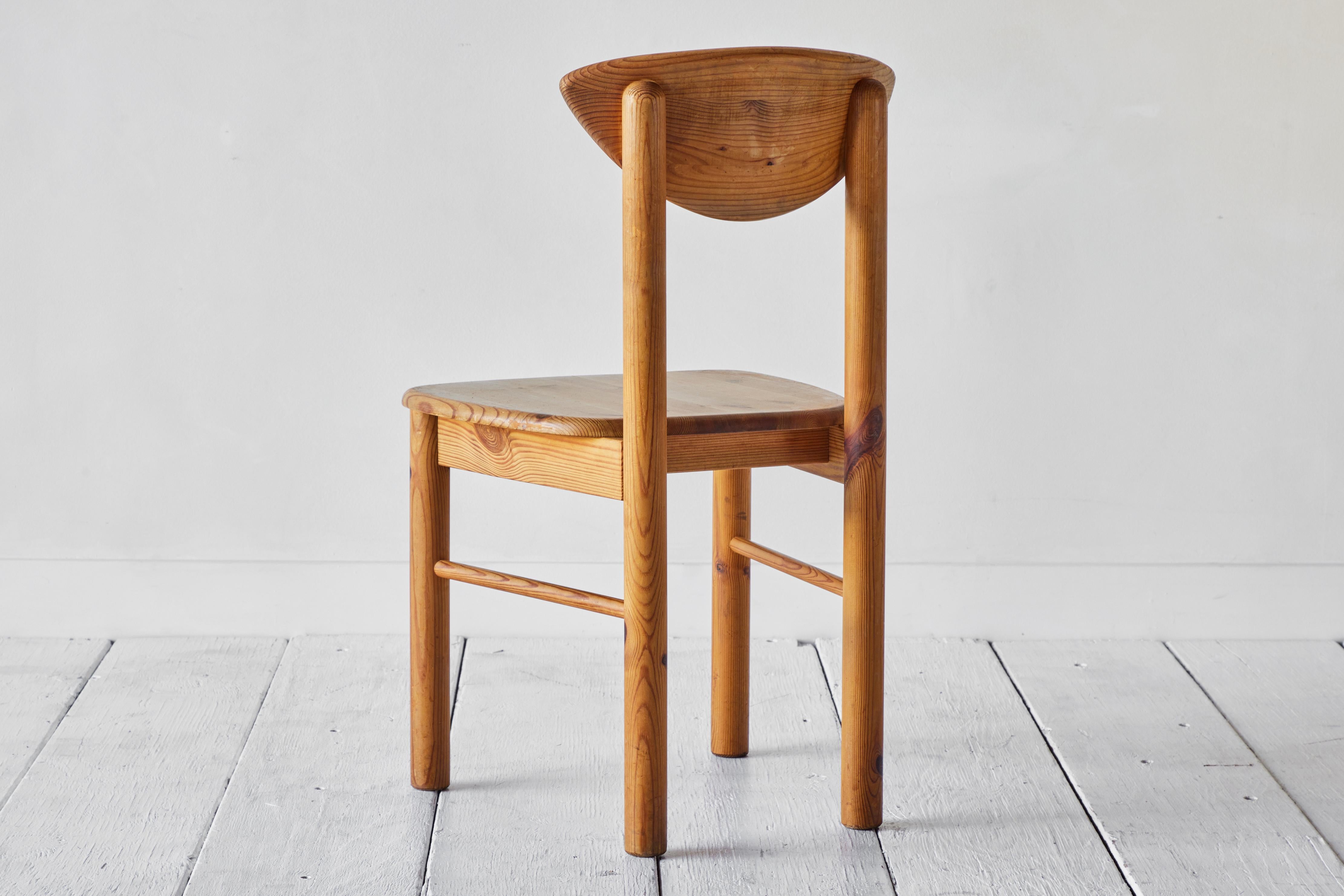 Wood Set of Six Pine Rainer Daumiller Chairs