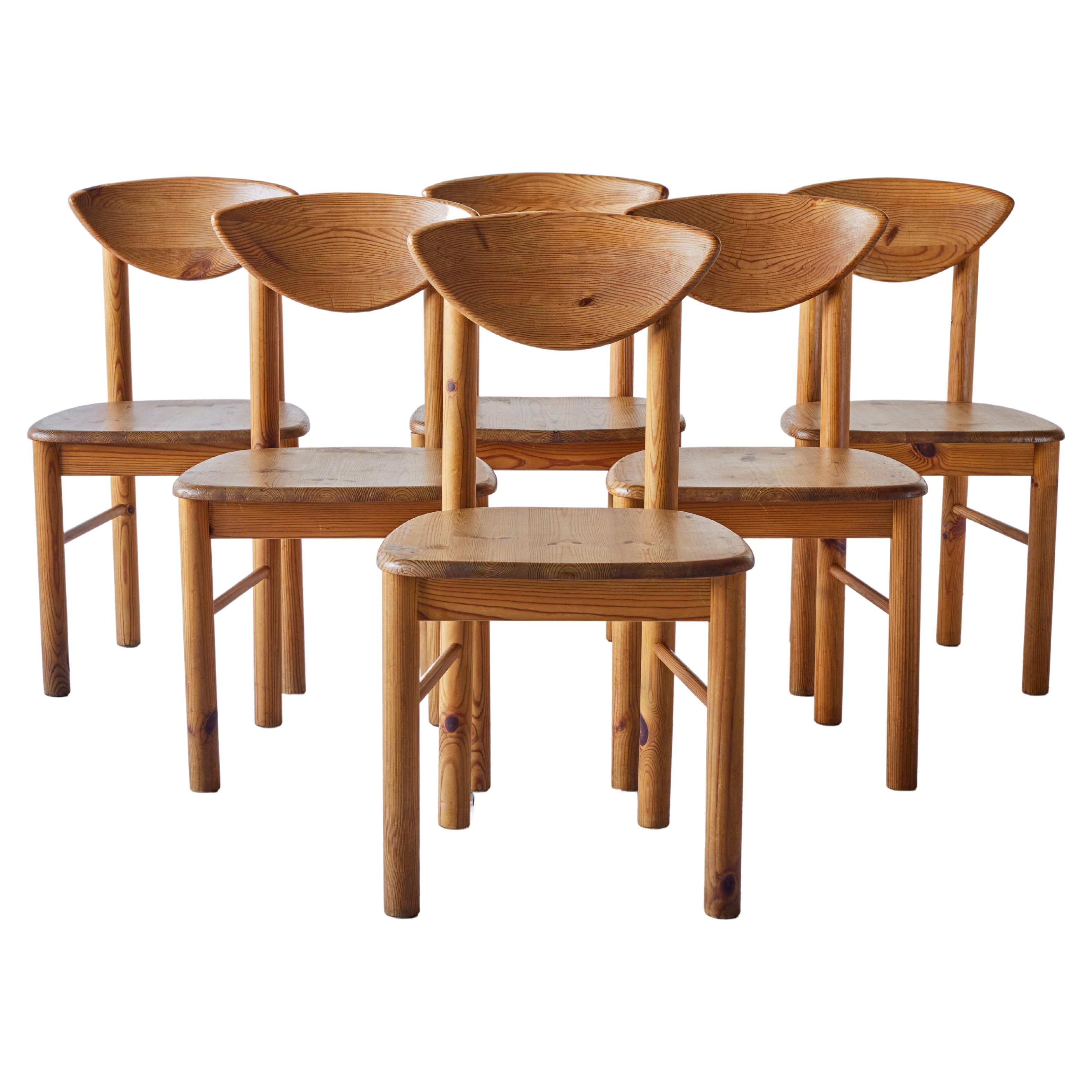 Set of Six Pine Rainer Daumiller Chairs