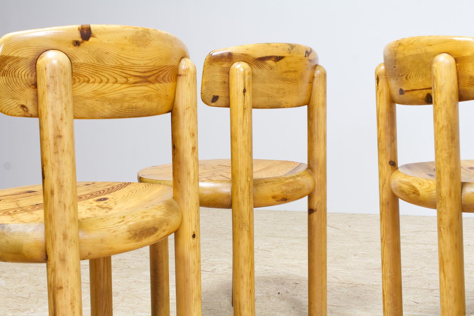 Set of Six Pine Wooden Chairs by Rainer Daumiller for Hirtshals Savvaerk, 1970s 1
