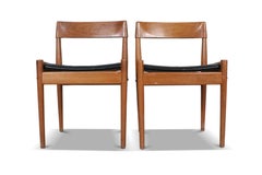 Set of six pj 3-2 teak dining chairs by grete jalk