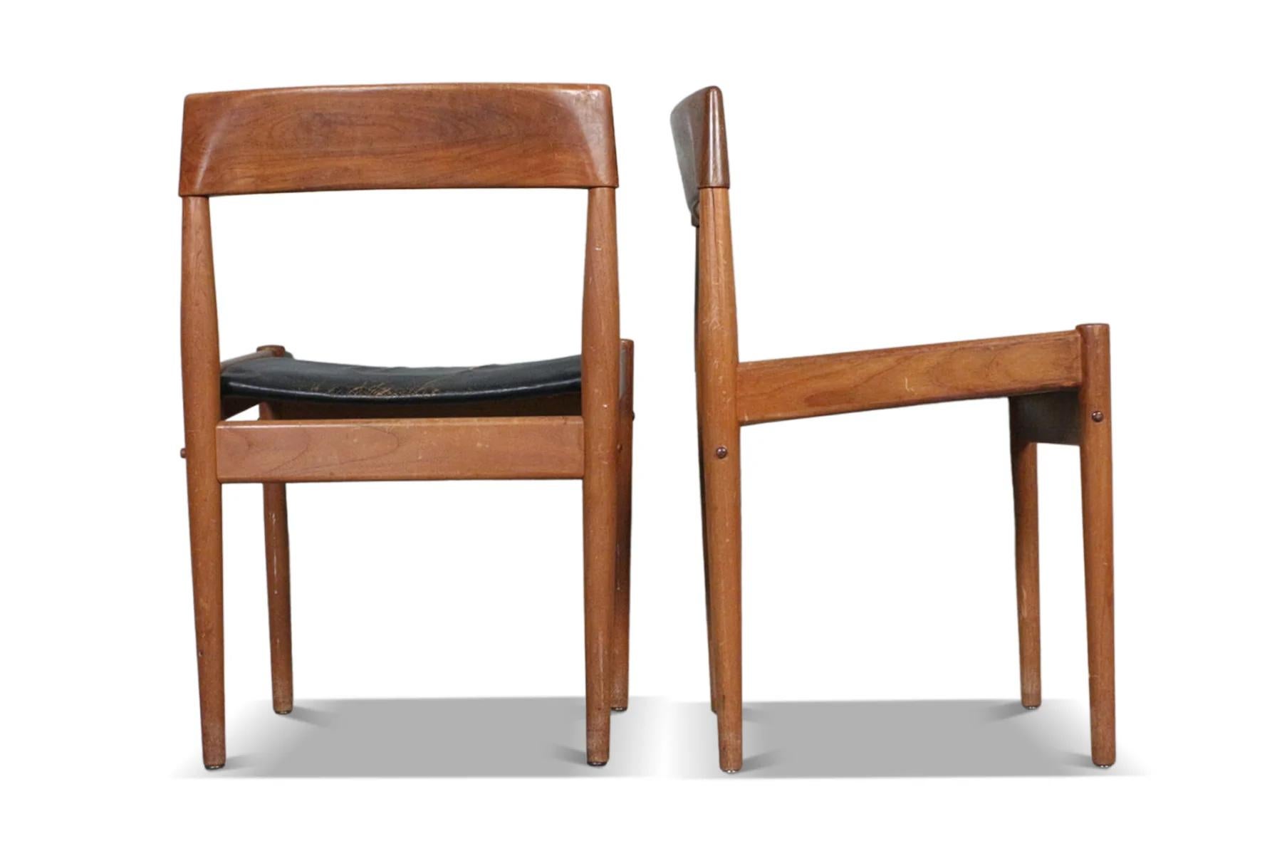 Set of six pj 3-2 teak dining chairs by grete jalk In Good Condition For Sale In Berkeley, CA