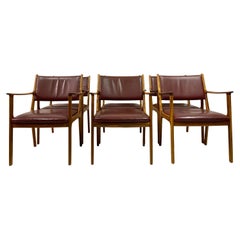 Set Of Six PJ412 Leather Armchairs By Ole Wanscher For Poul Jeppesen