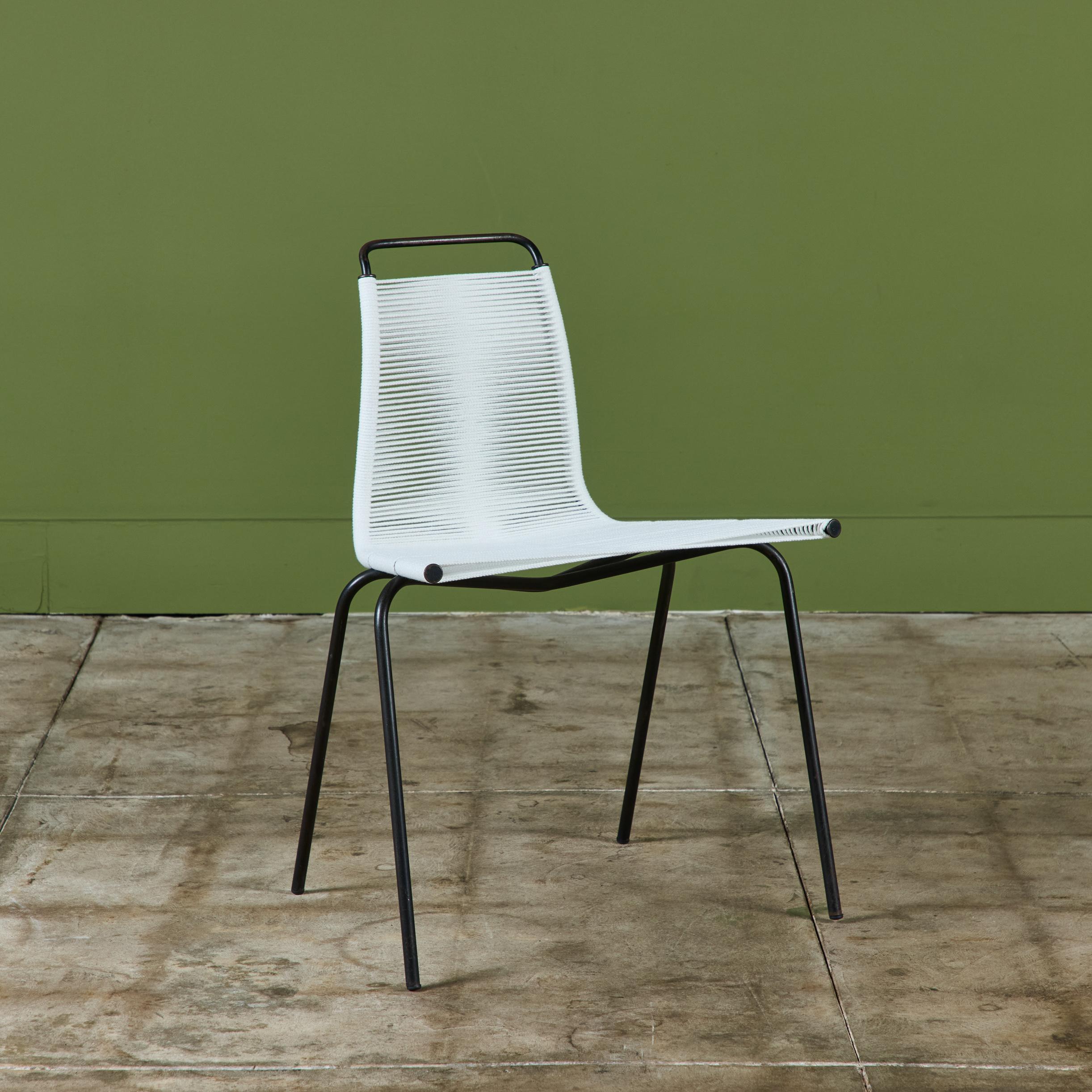 Powder-Coated Set of Six PK-1 Dining Chairs by Poul Kjaerholm For Sale