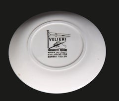 Set of Seven Plates 'Velieri' by Piero Fornasetti, 1960s