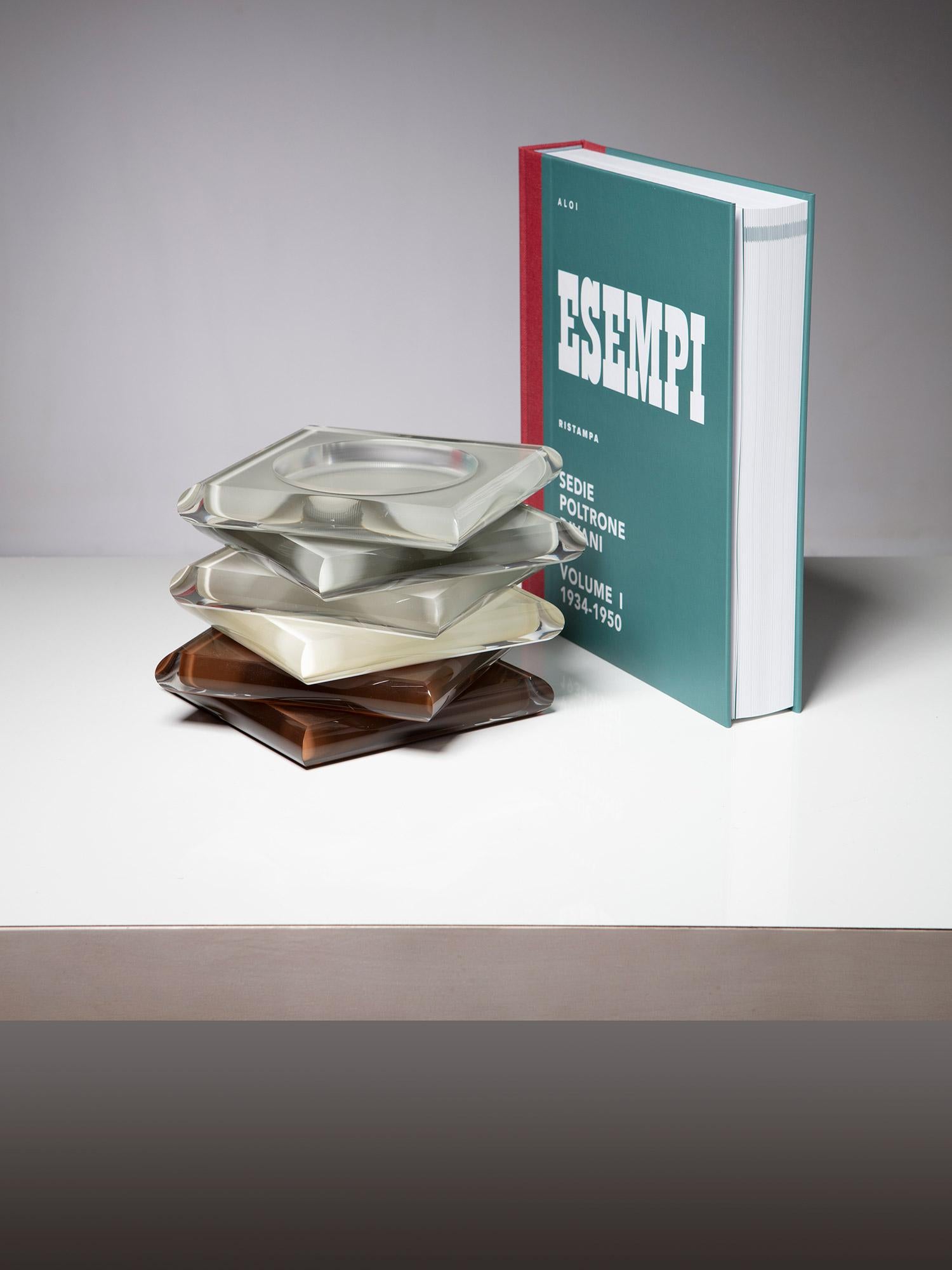 Ensemble de six centres de table en plexiglas d'Ingo Knuth pour Soldi & Scati, Italie, 1975 en vente 2