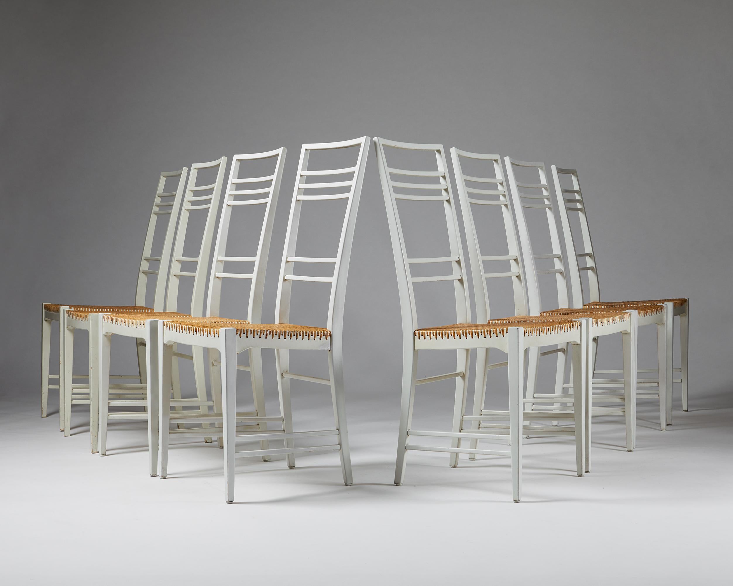 Set of Six, “Poem” Chairs Designed by Erik Chambert, Sweden, 1953 6