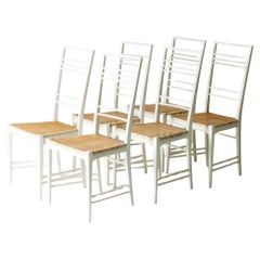 Ensemble de six chaises de salle à manger "Poem" par Erik Chambert, Suède, années 1950