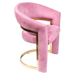 Set of Six Polished Brass Dining Chairs by Carson of High Point