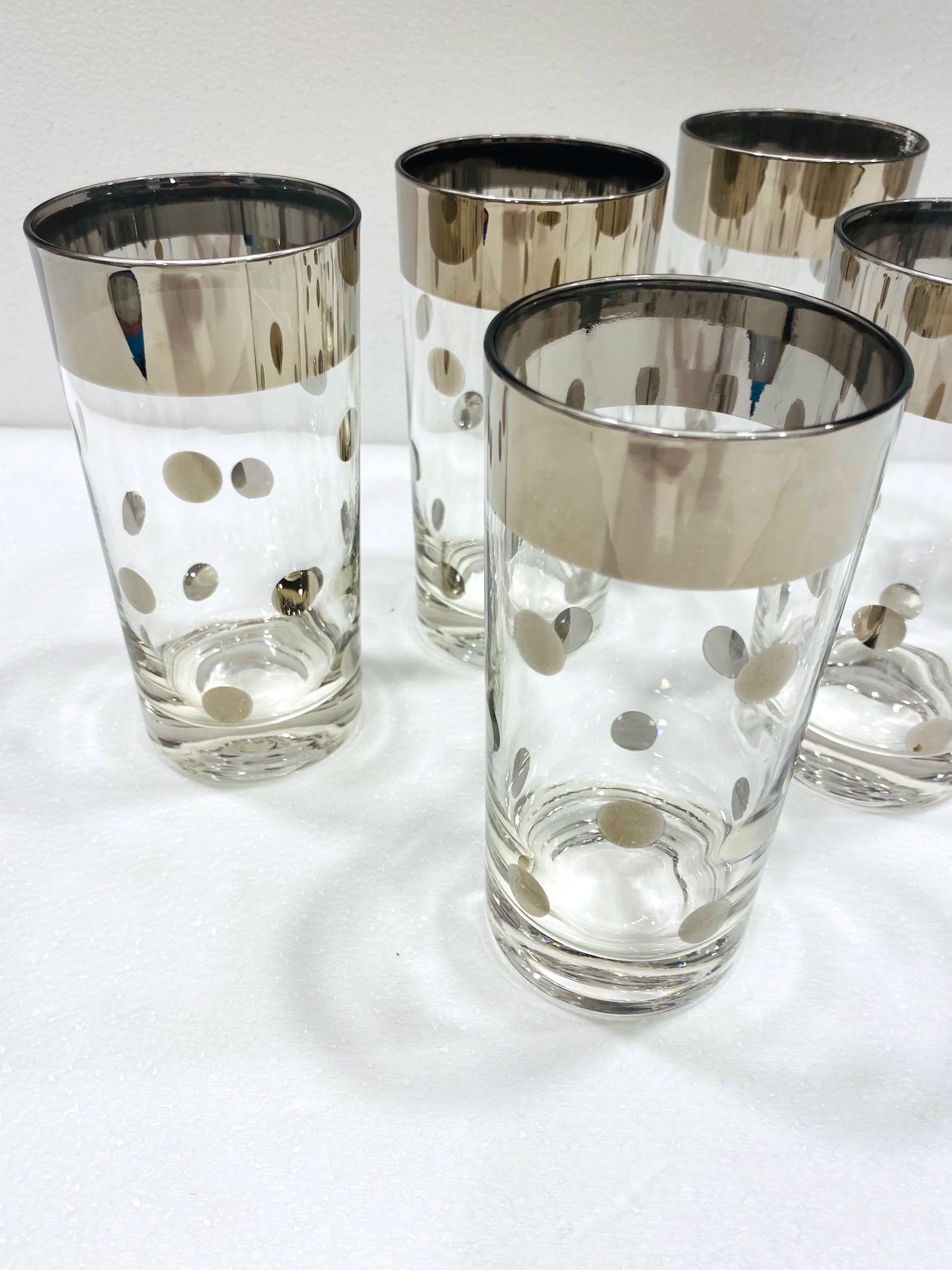 drinking glasses with polka dots